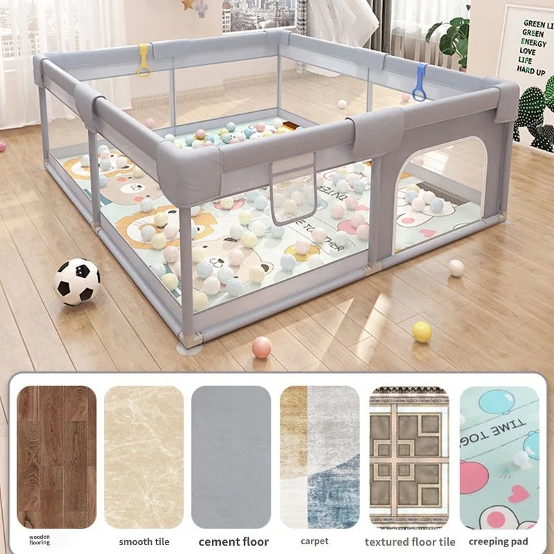 Baby Safety Playpen – Foldable Protective Fence & Ball Pool Playground for Newborns and Kids