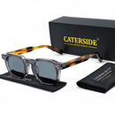 CATERSIDE Punk Style Men’s Sunglasses | Small Square Frame UV400 Shades | Trendy Outdoor Fashion Eyewear