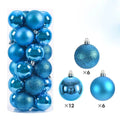 24-Piece Christmas Ball Ornament Set | 3/4/6cm Tree Decorations | Shatterproof Hanging Baubles for 2026 Holiday Décor