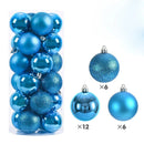 24-Piece Christmas Ball Ornament Set | 3/4/6cm Tree Decorations | Shatterproof Hanging Baubles for 2026 Holiday Décor