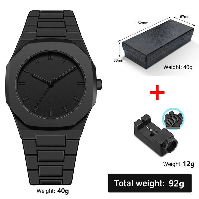 Minimalist Quartz Watch for Men – Lightweight Waterproof Sports & Business Wristwatch