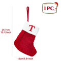 Knitted Christmas Socks with Snowflake & Letter Design | Festive Hanging Stockings for 2025–2026 Holiday Décor & Gifts