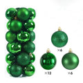 24-Piece Christmas Ball Ornament Set | 3/4/6cm Tree Decorations | Shatterproof Hanging Baubles for 2026 Holiday Décor