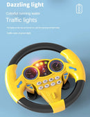 Brilliant flying simulation toys children's early education co-pilots steering wheel toys with vocals