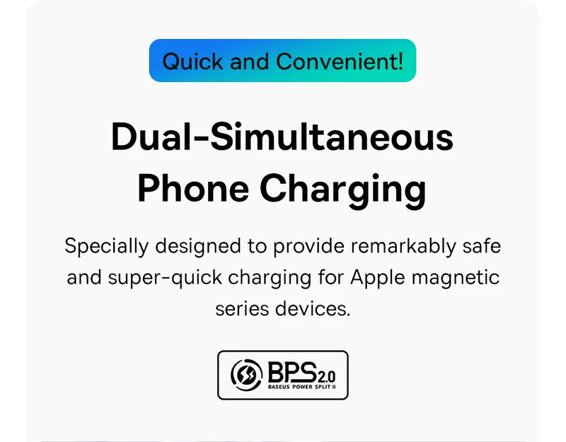 Baseus Swan 3-in-1 Magnetic Wireless Charger Stand | 20 W Fast Charging Station for iPhone 15/14 Pro, AirPods & Apple Watch