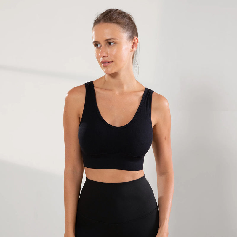 Ginásio, Ternos Fitness Femininos, Sutiãs Esportivos, Top Hanes Feminino Sem Bojo Basico Plano Sem Costura Lateral, Brasil