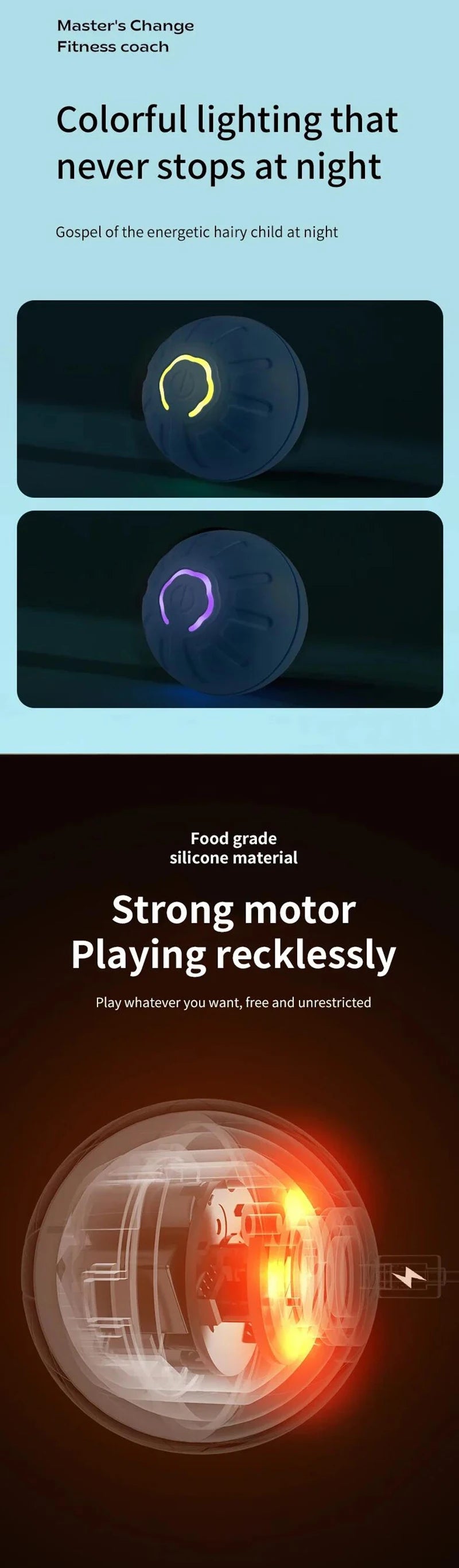 Smart Interactive Jumping Ball for Dogs & Cats | USB Rechargeable Automatic Moving Toy | Anti-Stress Pet Play Ball