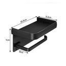 Aluminium Alloy Toilet Paper Holder – Minimalist Bathroom Tissue Rack with Storage Shelf