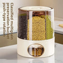 Rotating Sealed Grain & Rice Storage Container – Moisture-Proof, Insect-Proof Multi-Compartment Kitchen Dispenser