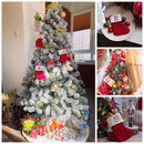 Knitted Christmas Socks with Snowflake & Letter Design | Festive Hanging Stockings for 2025–2026 Holiday Décor & Gifts