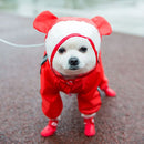 Cute Bear Dog Raincoat – Waterproof Hooded Rain Jacket for Puppies