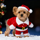 Christmas Santa Claus Pet Costume – Soft Fleece Holiday Outfit for Small Dogs & Cats 🎅🐾