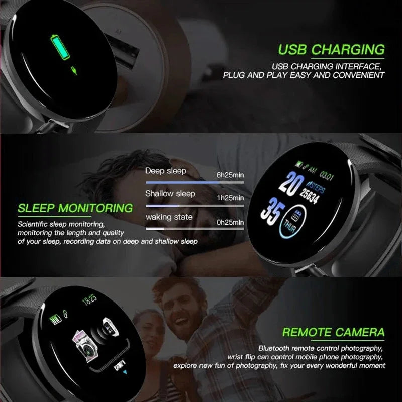 Xiaomi D18 Smartwatch – Smart Fitness Watch with Heart Rate, Sleep & Sports Tracking