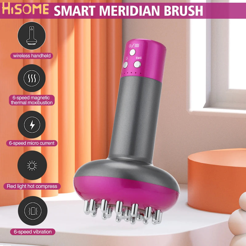 Intelligent Electric Meridian & Lymphatic Drainage Massage Brush – Microcurrent Anti-Cellulite Body Sculpting Device ⚡💆‍♀️