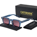 CATERSIDE Punk Style Men’s Sunglasses | Small Square Frame UV400 Shades | Trendy Outdoor Fashion Eyewear