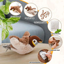Interactive Flapping Bird Cat Toy – Rechargeable Chirping Plush with Catnip Pocket (Touch Activated)