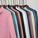 Women’s Equestrian Long Sleeve Base Layer – Soft Riding T-Shirt in Burgundy for Training & Shows