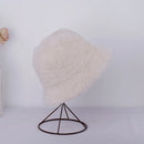 Women’s Winter Rabbit Fur Bucket Hat | Knitted Wool Fisherman Cap | Soft & Stylish Cold-Weather Accessory