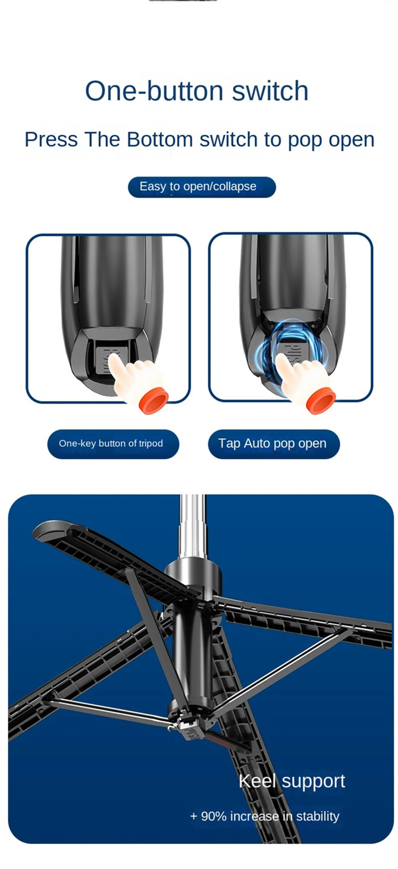 COOL DIER Tripod & Selfie Stick – 180cm Adjustable Stand with Bluetooth Remote for Smartphones & Cameras