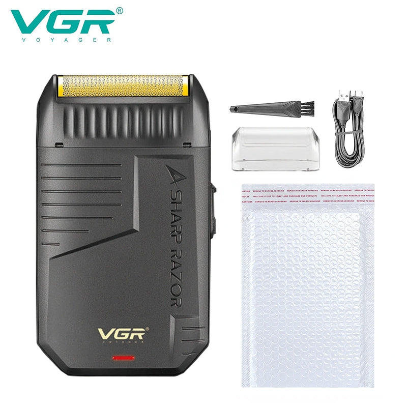 VGR V-375 Professional Foil Shaver – Rechargeable Electric Razor & Beard Trimmer for Men