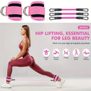 5-Piece Kickboxing Leg Resistance Training Set – Bounce Strength Bands with Ankle Buckles for Running & Martial Arts