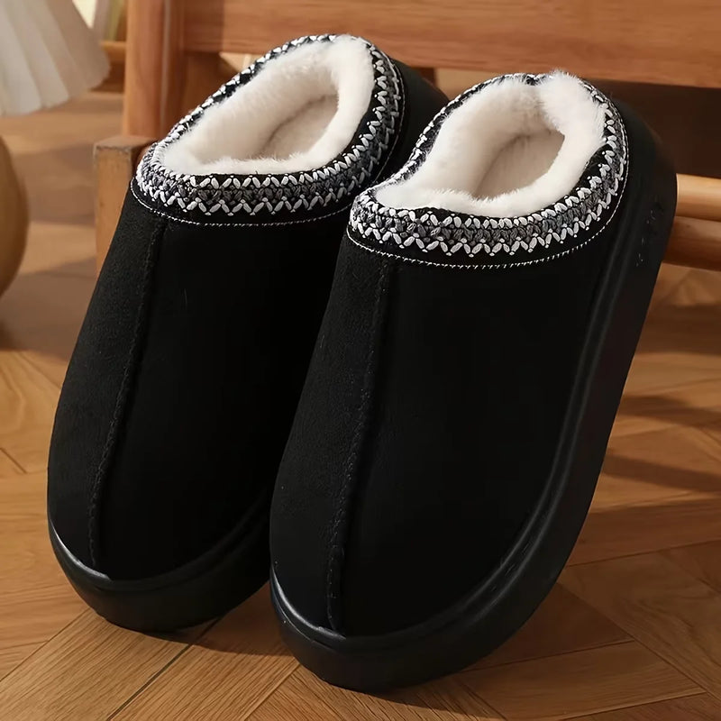 Winter Warm Home Cotton Slippers – Soft Indoor Shoes for Kids & Adults | Unisex Pull-On Design with Anti-Slip Sole
