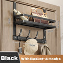 Easy-Install Over-The-Door Storage Rack – 6 Hook Metal Organiser