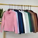 Women’s Equestrian Long Sleeve Base Layer – Soft Riding T-Shirt in Burgundy for Training & Shows