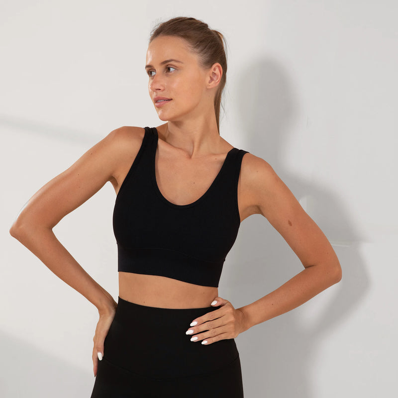 Ginásio, Ternos Fitness Femininos, Sutiãs Esportivos, Top Hanes Feminino Sem Bojo Basico Plano Sem Costura Lateral, Brasil