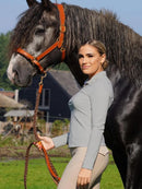 Women’s Equestrian Long Sleeve Base Layer – Soft Riding T-Shirt in Burgundy for Training & Shows