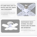 E27 Foldable Fan-Shaped LED Bulb – 360° Super Bright Ceiling Light (6500K)