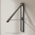 Folding Wall-Mounted Clothes Drying Rack – Stretchable Invisible Balcony Airer (No-Drill Aluminium Hanging Pole)