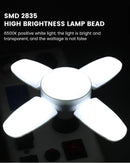 E27 Foldable Fan-Shaped LED Bulb – 360° Super Bright Ceiling Light (6500K)