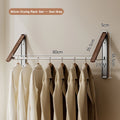 Folding Wall-Mounted Clothes Drying Rack – Stretchable Invisible Balcony Airer (No-Drill Aluminium Hanging Pole)