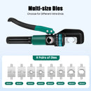 Hydraulic Cable Crimping Tool 60KN – Manual Crimper with 8 Dies for 4–70mm² Terminals
