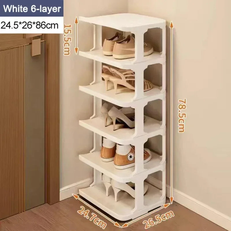 Multi-Layer Shoe Rack – Space-Saving Plastic Shoe Organizer with Large Capacity for Entrance, Closet & Home Storage 🏠