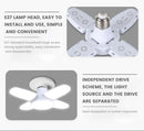 E27 Foldable Fan-Shaped LED Bulb – 360° Super Bright Ceiling Light (6500K)