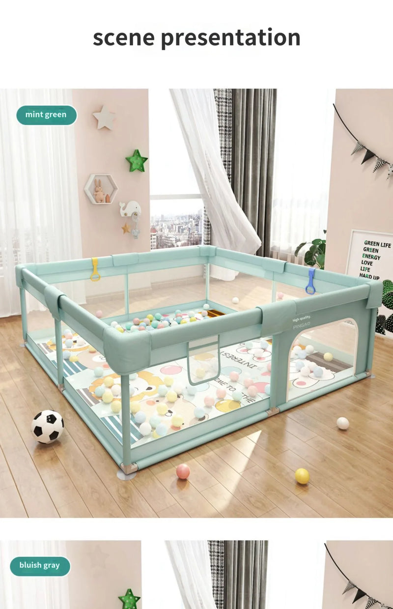 Baby Safety Playpen – Foldable Protective Fence & Ball Pool Playground for Newborns and Kids