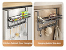 Easy-Install Over-The-Door Storage Rack – 6 Hook Metal Organiser