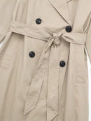 Willshela Women’s Double-Breasted Trench Coat | Elegant Long Belted Overcoat with Lapel Collar & Vintage Design