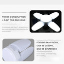 E27 Foldable Fan-Shaped LED Bulb – 360° Super Bright Ceiling Light (6500K)
