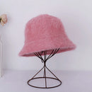Women’s Winter Rabbit Fur Bucket Hat | Knitted Wool Fisherman Cap | Soft & Stylish Cold-Weather Accessory