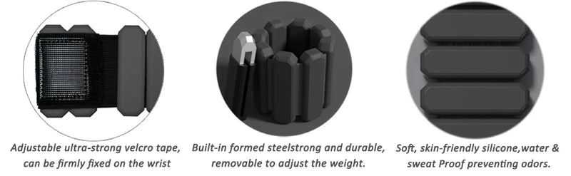 Adjustable Wrist & Ankle Weights Set | Wearable Silicone Weight Bracelets for Fitness, Yoga & Cardio Workouts