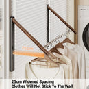 Folding Wall-Mounted Clothes Drying Rack – Stretchable Invisible Balcony Airer (No-Drill Aluminium Hanging Pole)