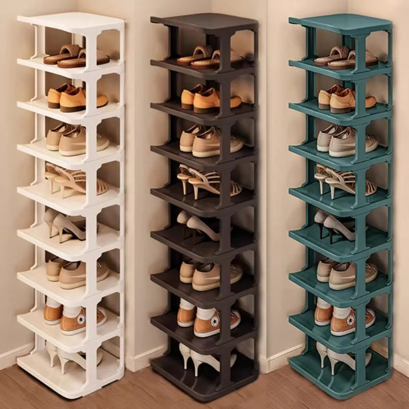 Multi-Layer Shoe Rack – Space-Saving Plastic Shoe Organizer with Large Capacity for Entrance, Closet & Home Storage 🏠