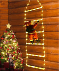LED Santa Claus Climbing Ladder Light | 1.5M/3M Christmas Decoration with 8 Flash Modes | USB Plug Holiday Home Décor
