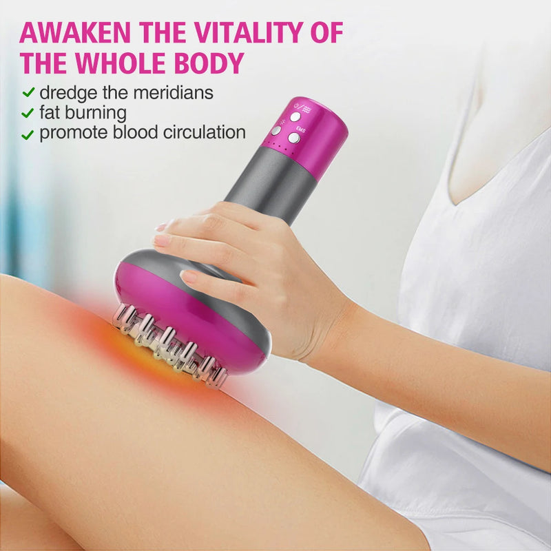 Intelligent Electric Meridian & Lymphatic Drainage Massage Brush – Microcurrent Anti-Cellulite Body Sculpting Device ⚡💆‍♀️