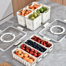 Portable Snack Tray with Handle – Multi-Compartment Food Storage Box for Travel, Parties & Refrigerator Organization