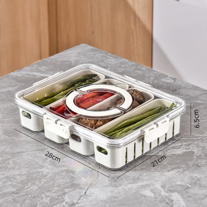 Kitchen Seasoning Storage Box | Multi-Grid Spice Organizer with Sealed Moisture-Proof Design | Salt & Spice Container Set