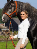 Women’s Equestrian Long Sleeve Base Layer – Soft Riding T-Shirt in Burgundy for Training & Shows
